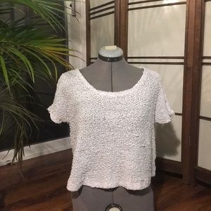 Sparkly White Alfani Crop Sweater
